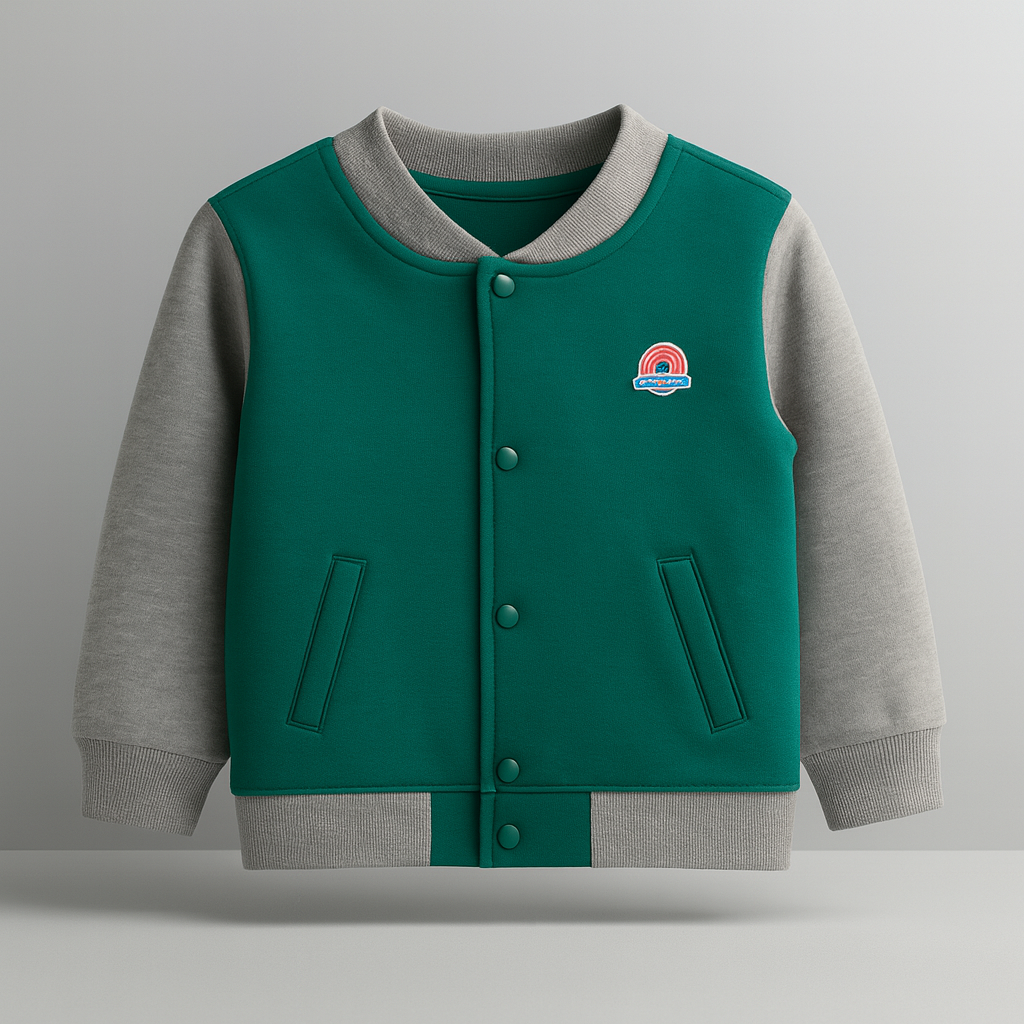 Hopscotch Green Base Ball Jacket