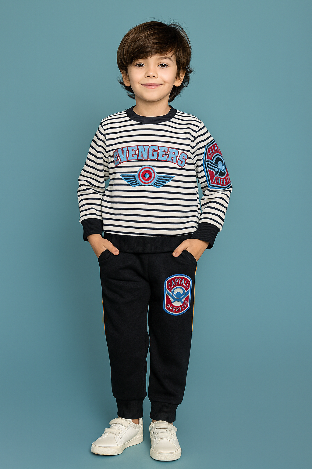 Minnie Timmy Boys Captain America Fleece Track Suit