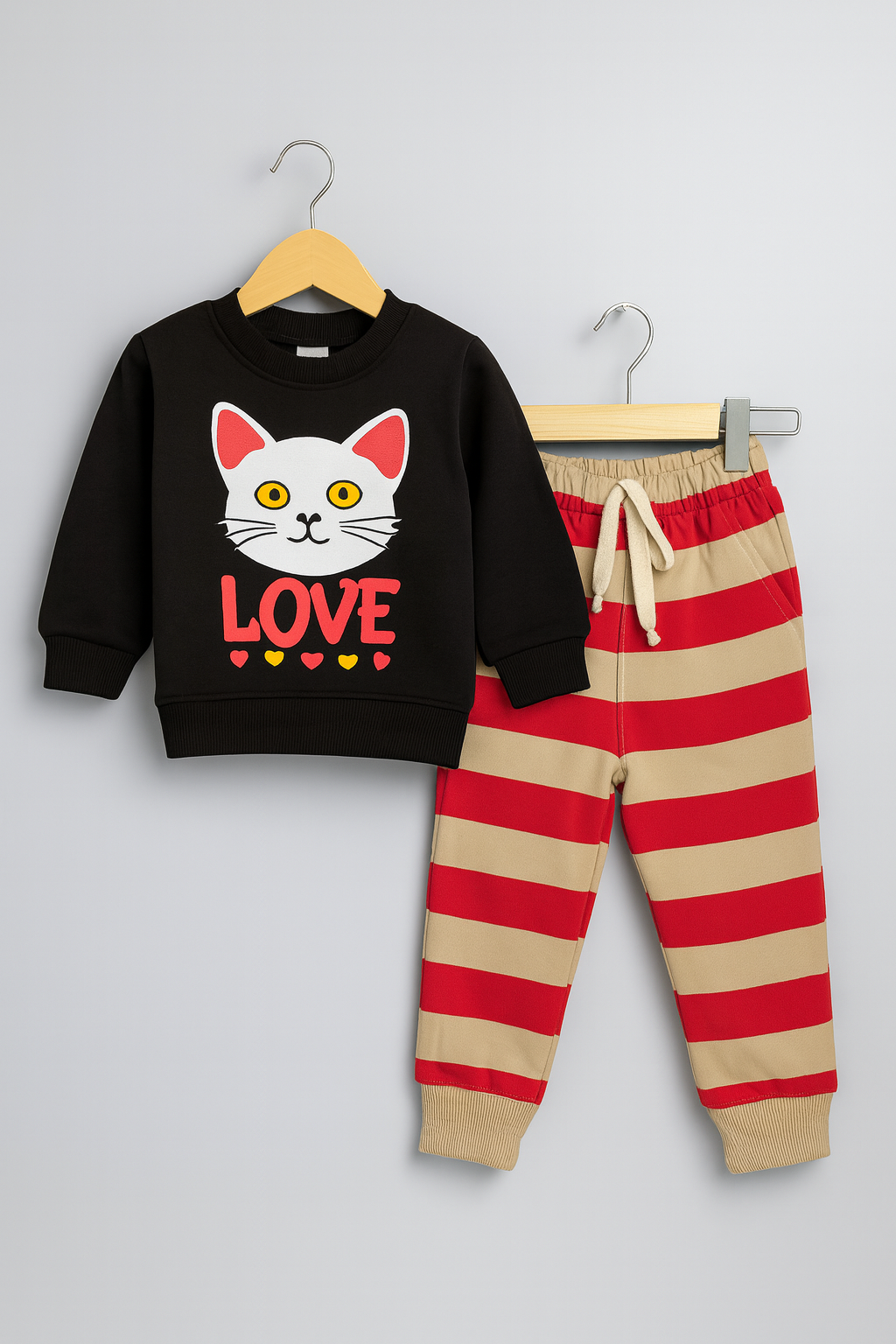 Mango  Fleece Cat Pair Suit.