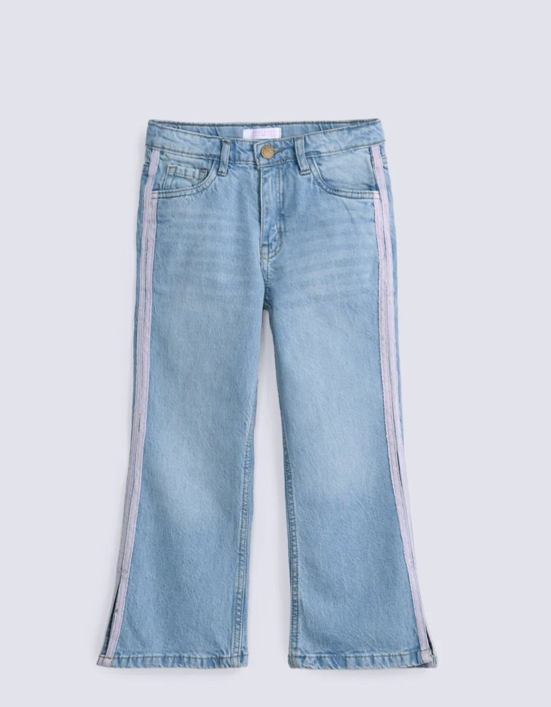 GIRLS FLARE FIT DENIM WITH SIDE TAPE