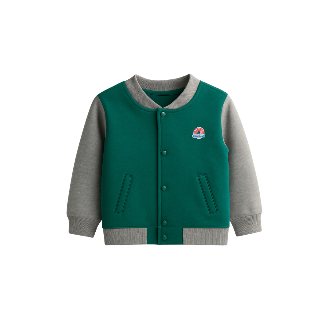 Hopscotch Green Base Ball Jacket