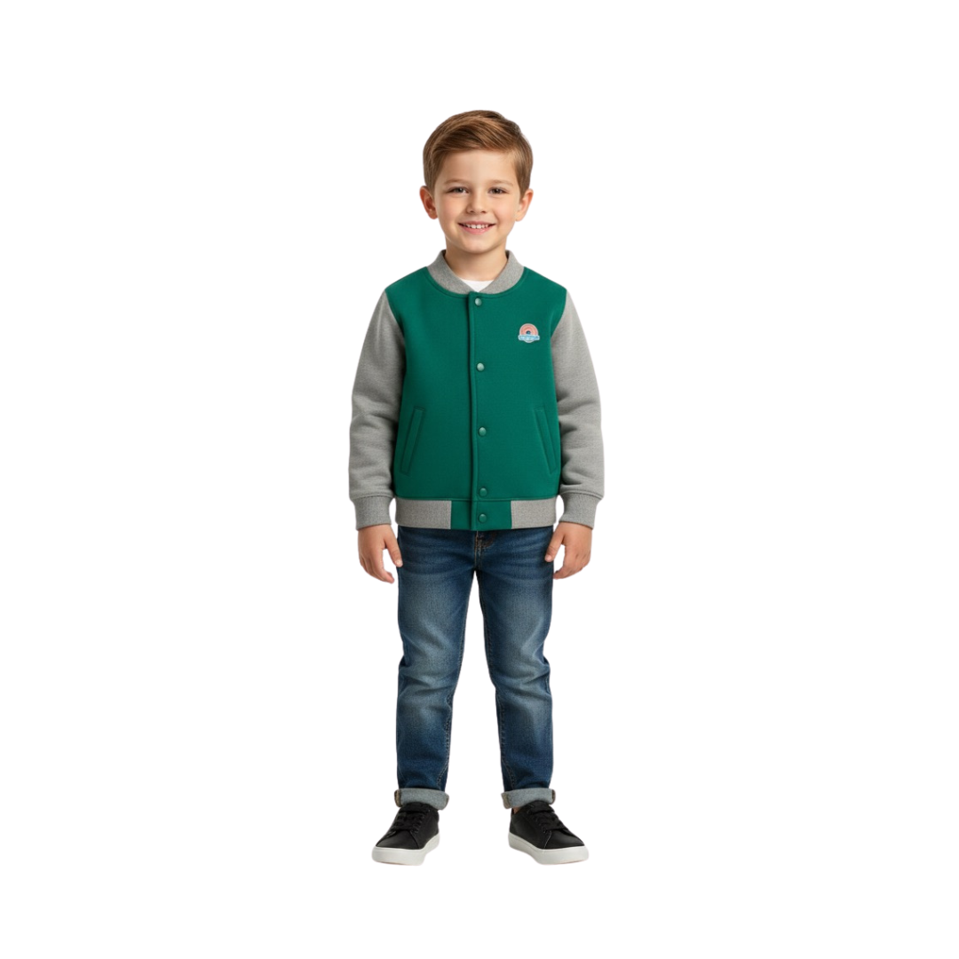Hopscotch Green Base Ball Jacket