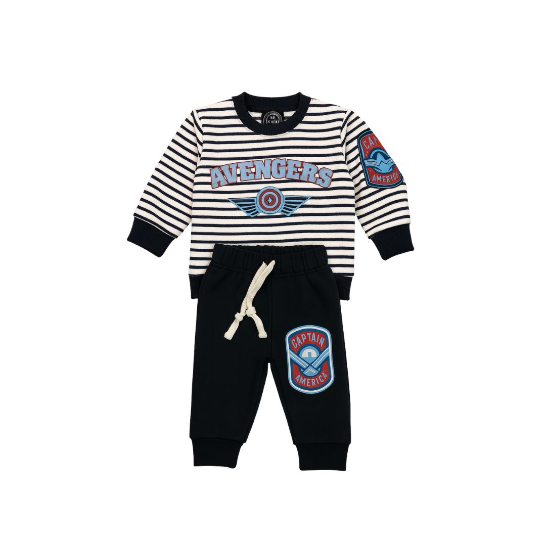 Minnie Timmy Boys Captain America Fleece Track Suit